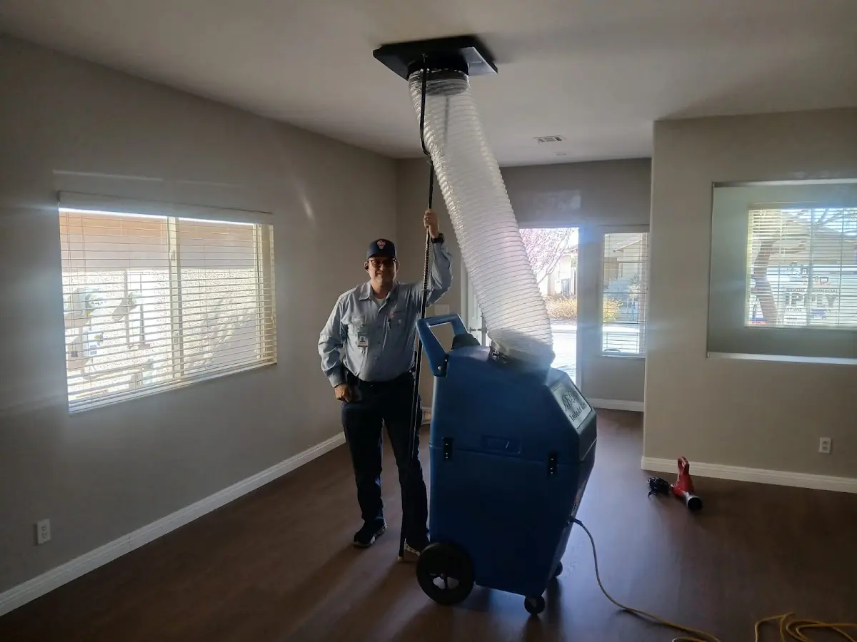 Professional Dryer Vent Cleaning work inside a Jefferson home